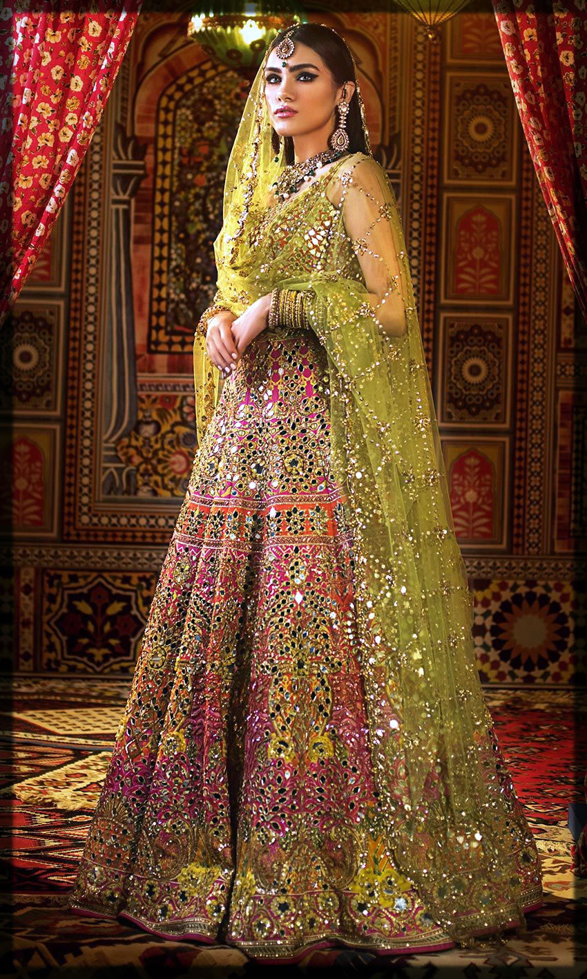 nomi ansari mehndi dresses latest collection