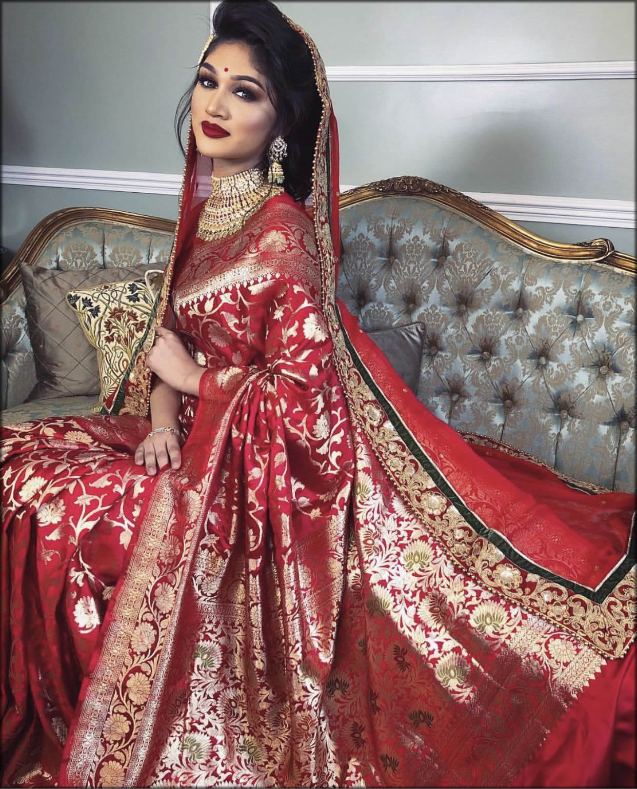 saree wedding dress