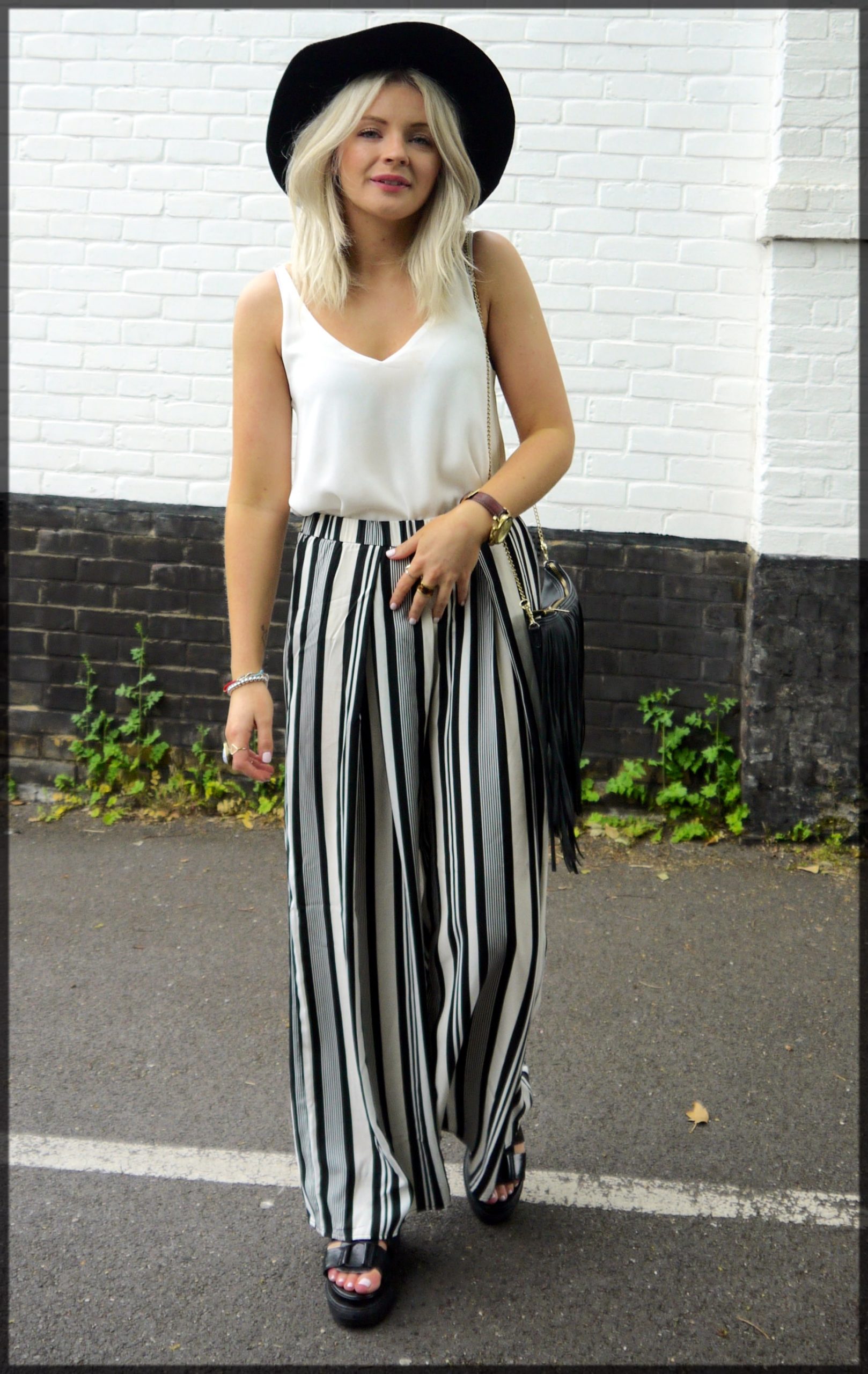 Black And White Palazzo Outfit