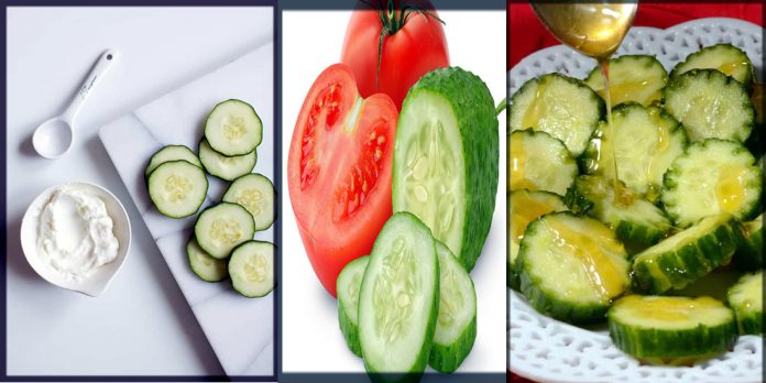 Cucumber And Tomato Face Packs