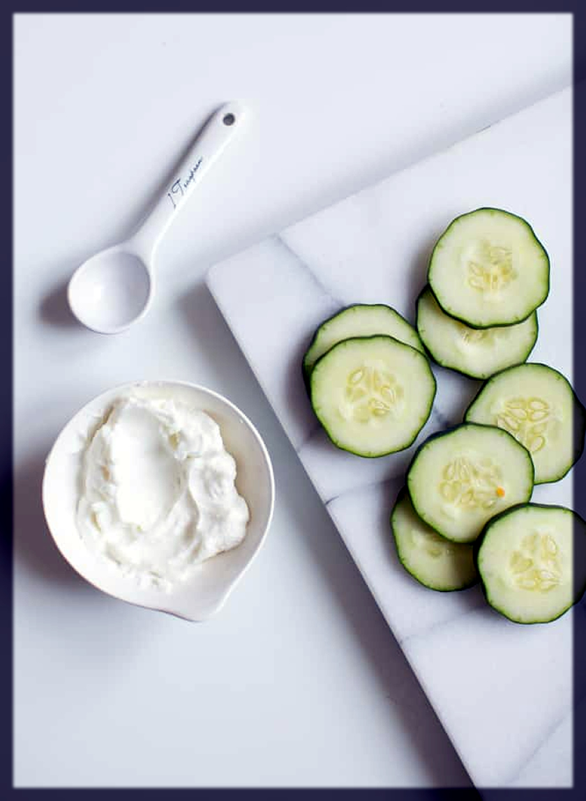 Curd And Cucumber Face Pack