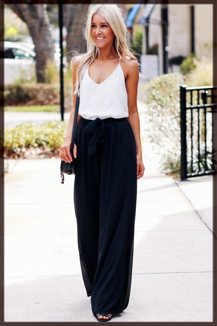 short palazzo pants with top