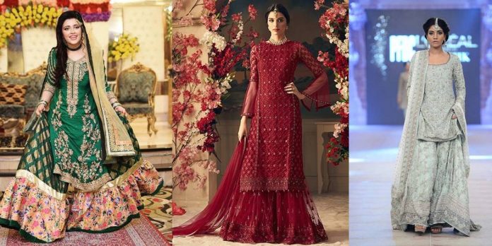 Bridal sharara dresses for girls