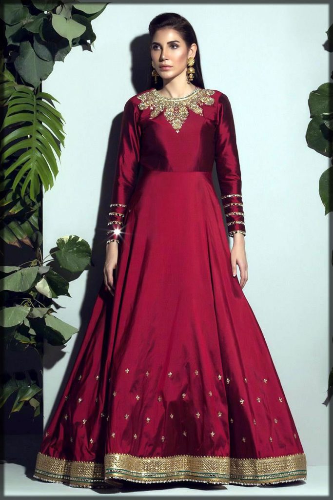 raw silk long frocks