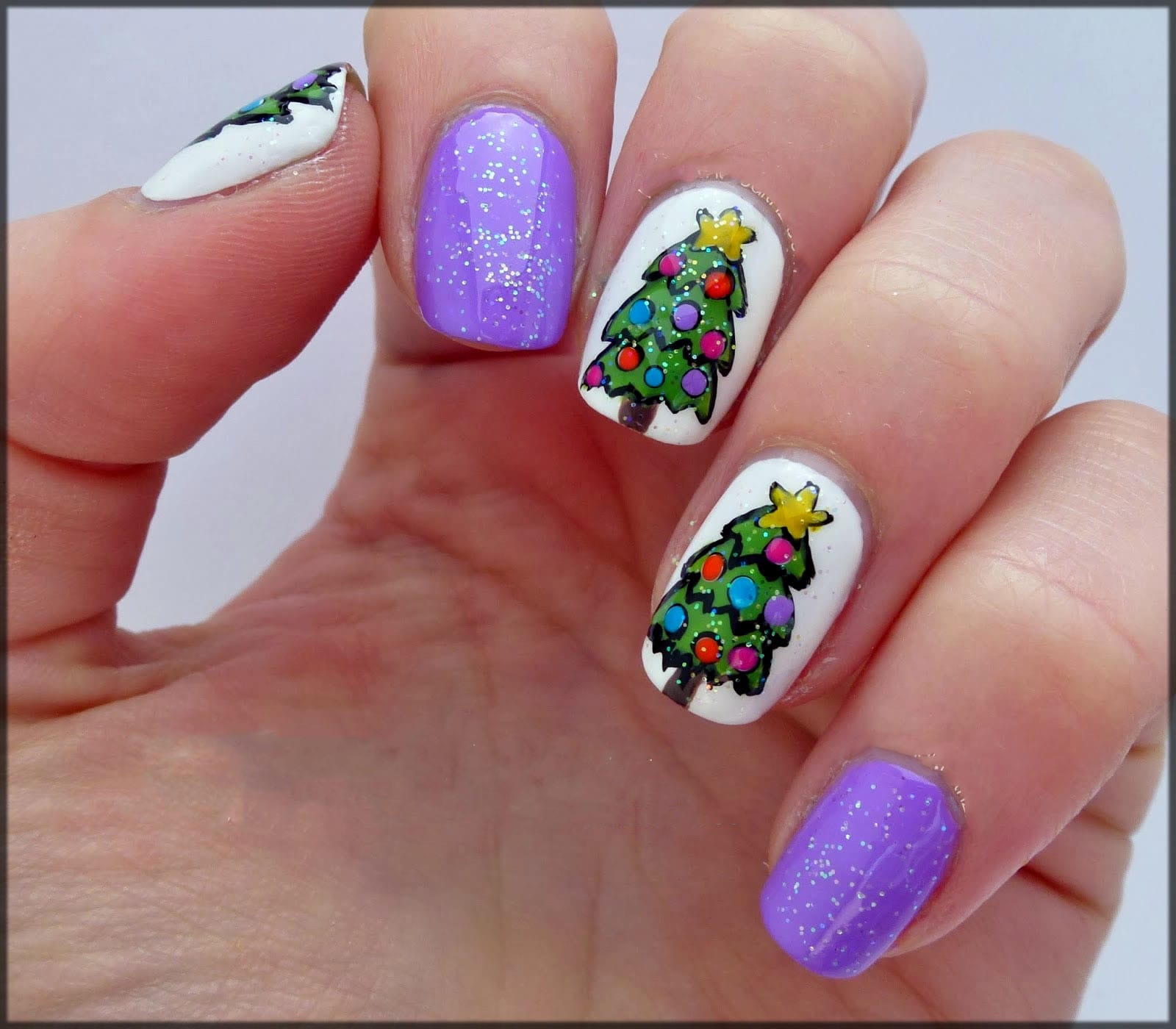 cute christmas nail art designs