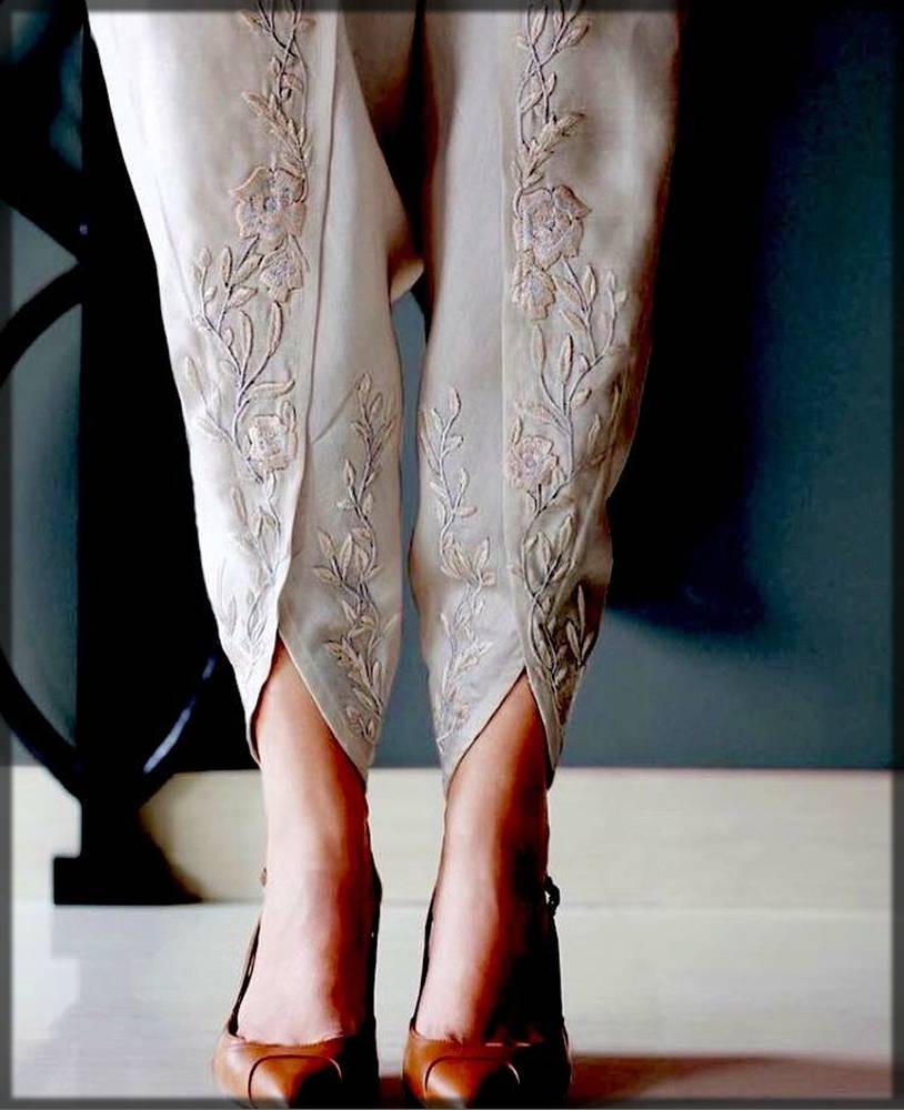 Buy Elegant Pakistani Tulip Pants With Pearl Embellishments Online in India   Etsy