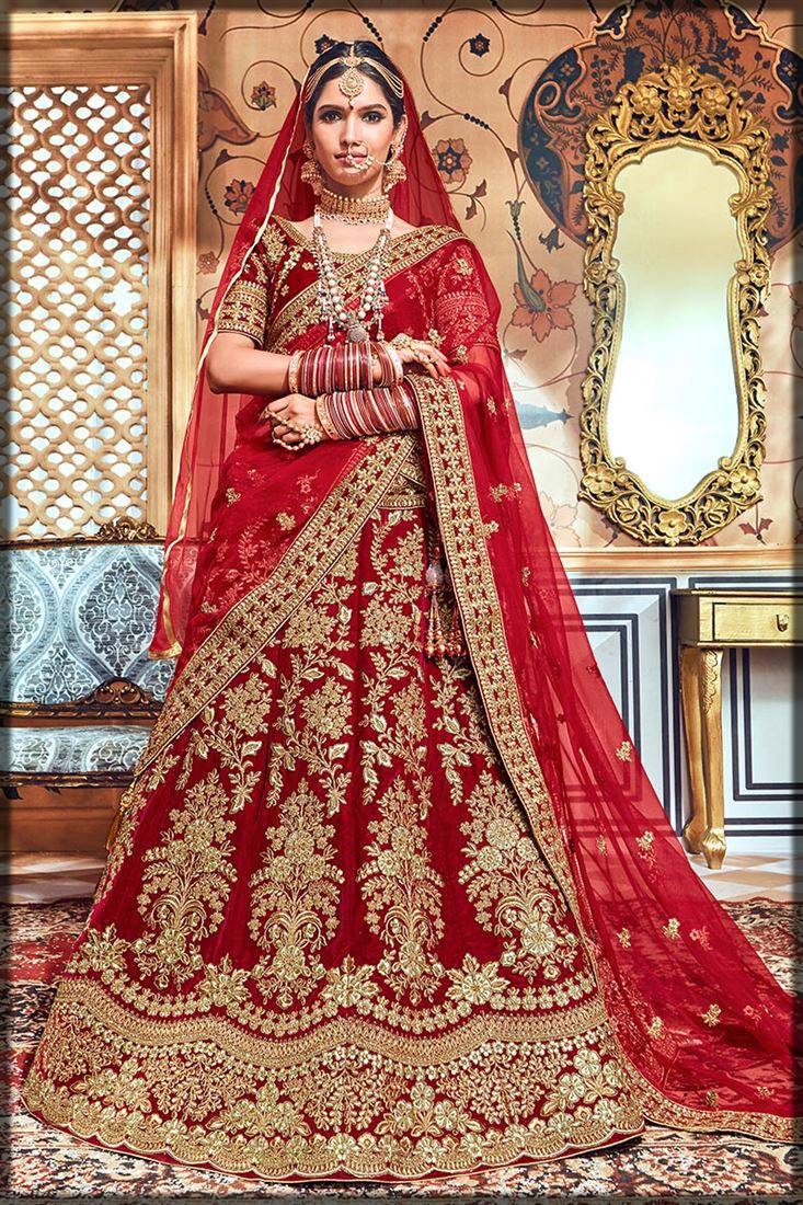 heavy embroidery lehenga choli