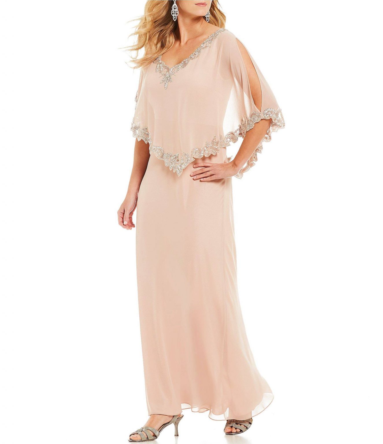long frocks with cape