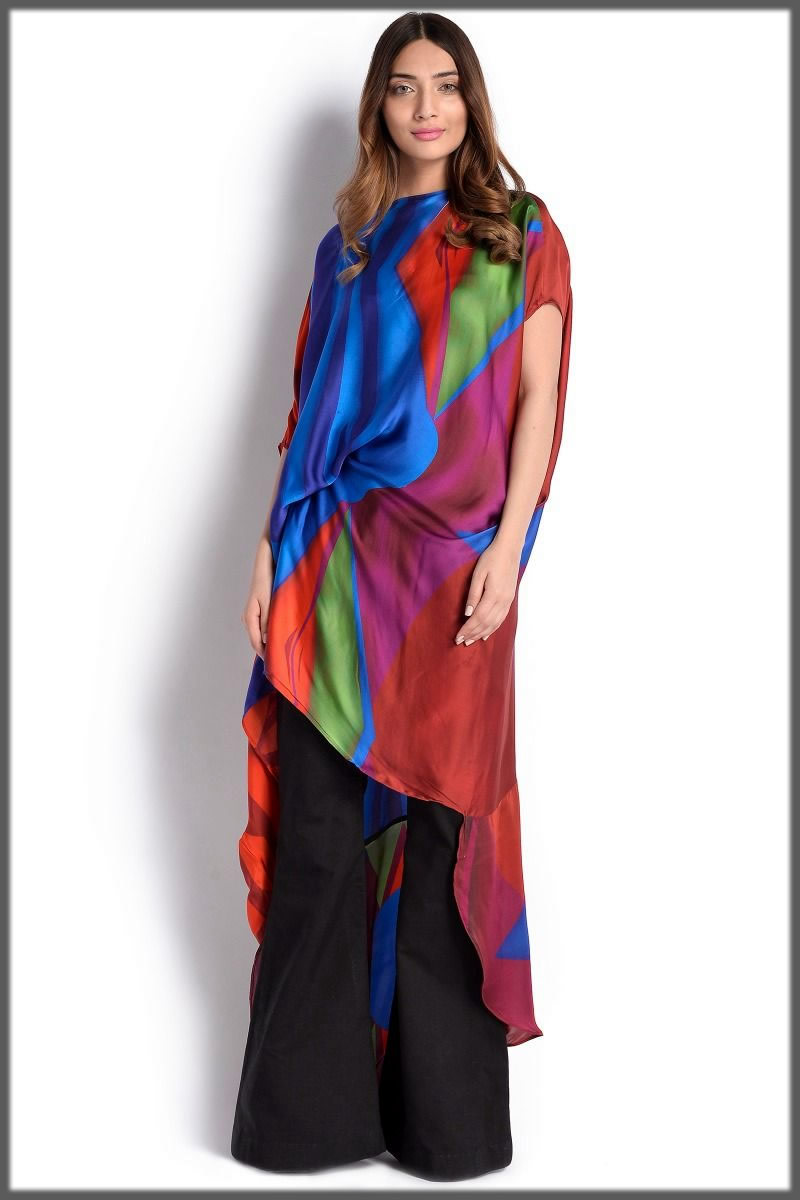 new colorful silk dress by sana safina