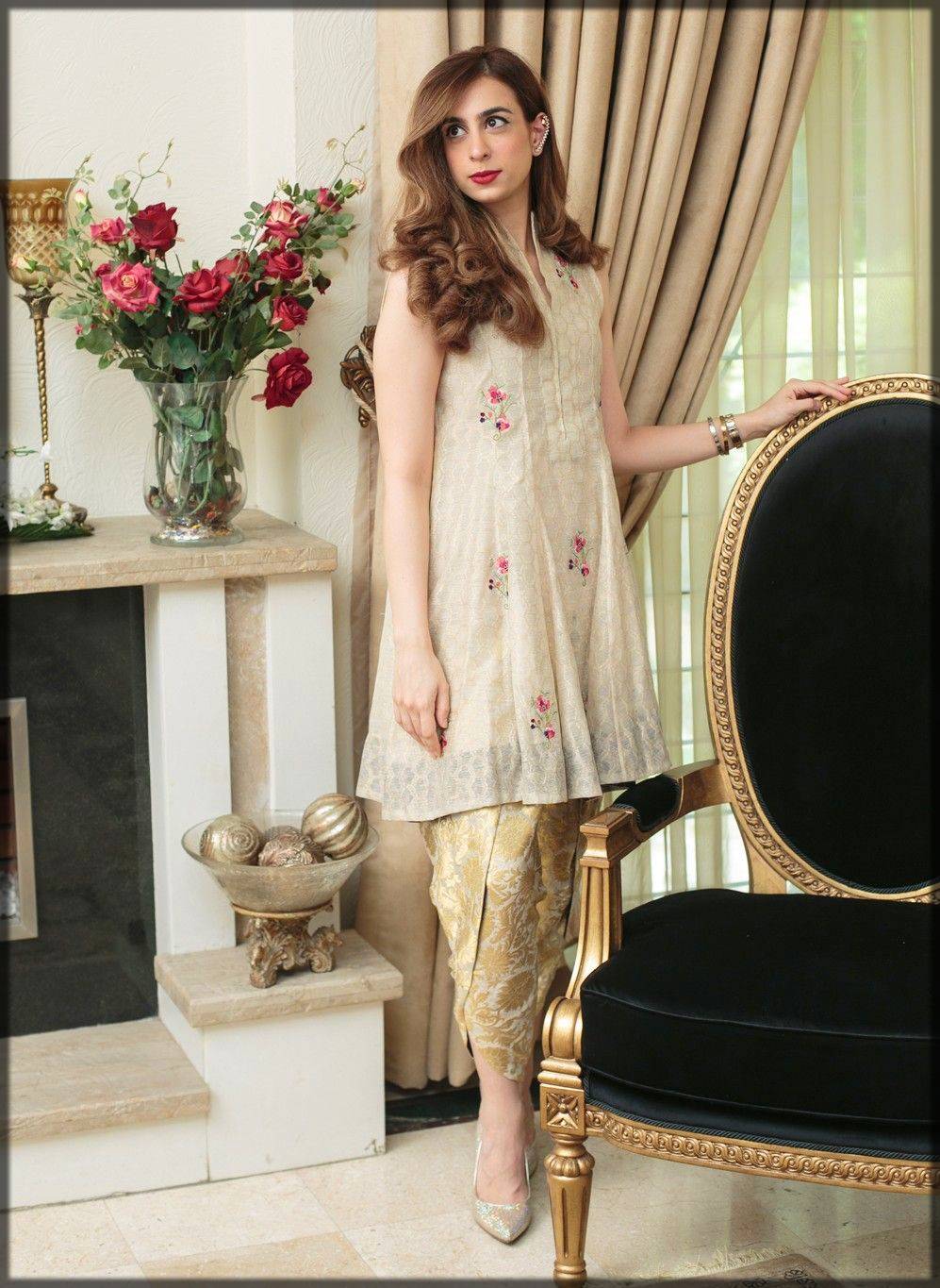 Buy Elegant Pakistani Tulip Pants With Pearl Embellishments Online in India   Etsy