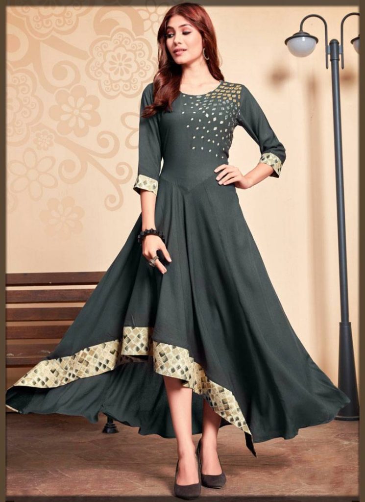 color combination for long frocks