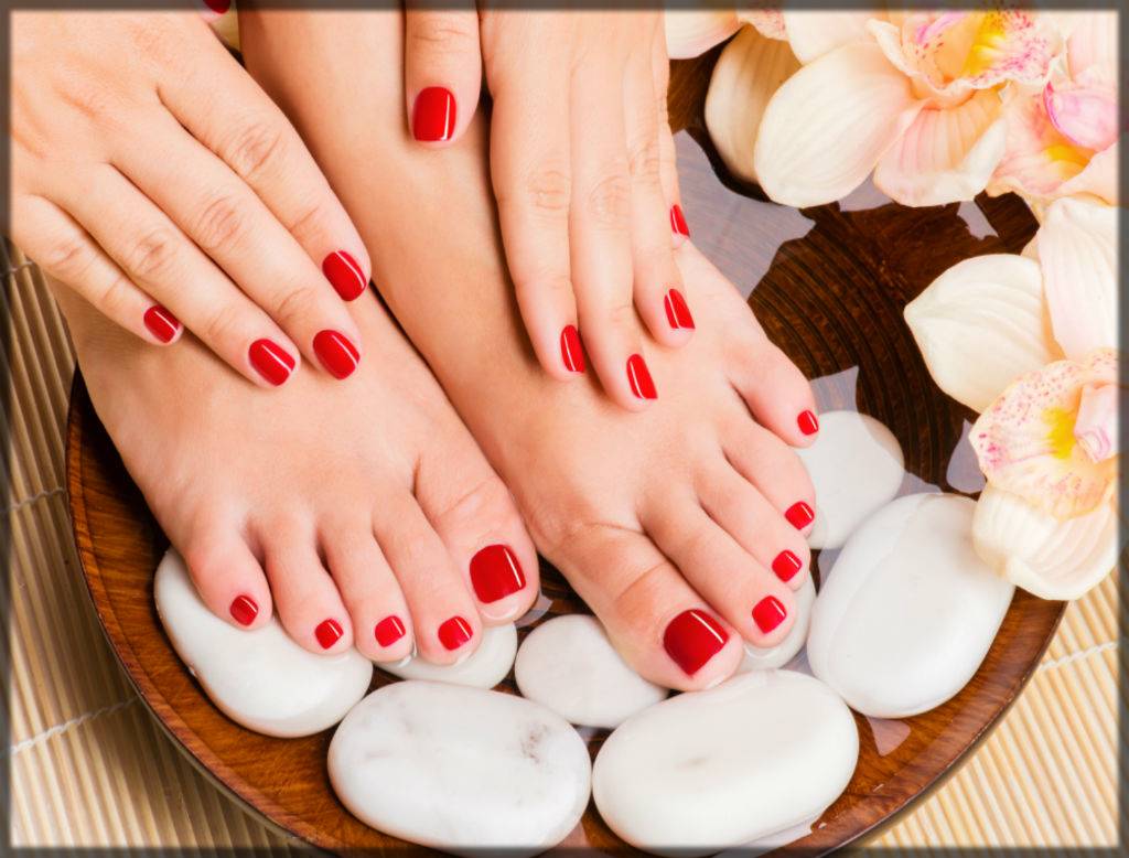 whitening manicure and pedicure at home