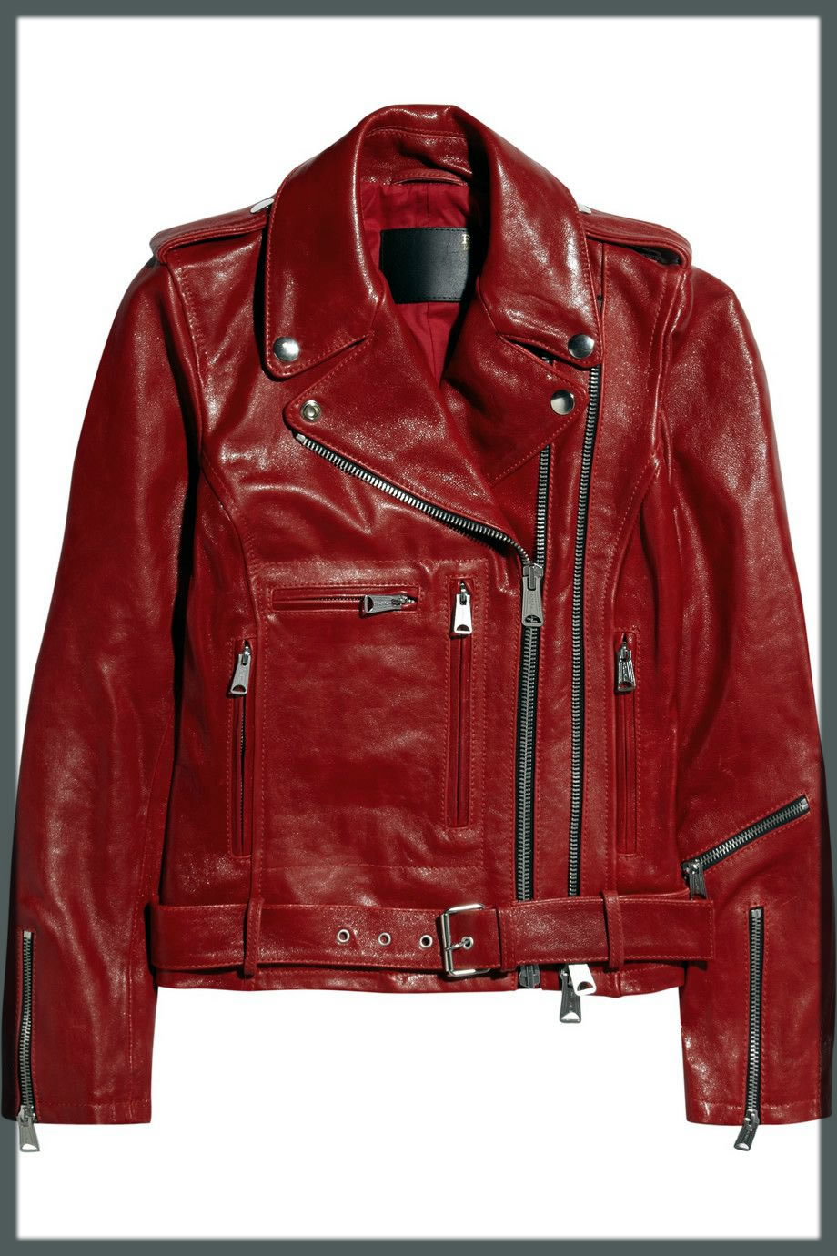 Glossed Leather Jacket