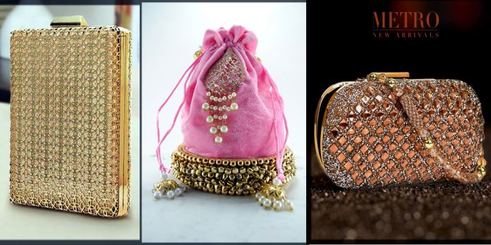 appealing and dazzling wedding clutches for bride