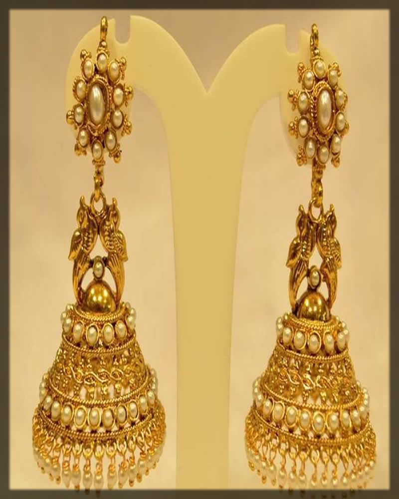 Bridal Jhumka Earrings And Bangles