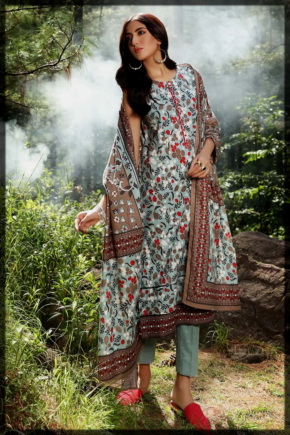 classical khaddar suit for women