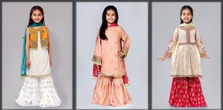 Sharara Dresses for Baby Girls 2022 - Little Kids Sharara Suit Designs