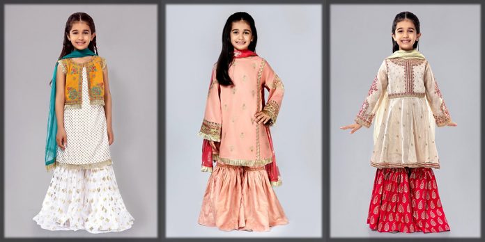 Stylish sharara dress for baby girls