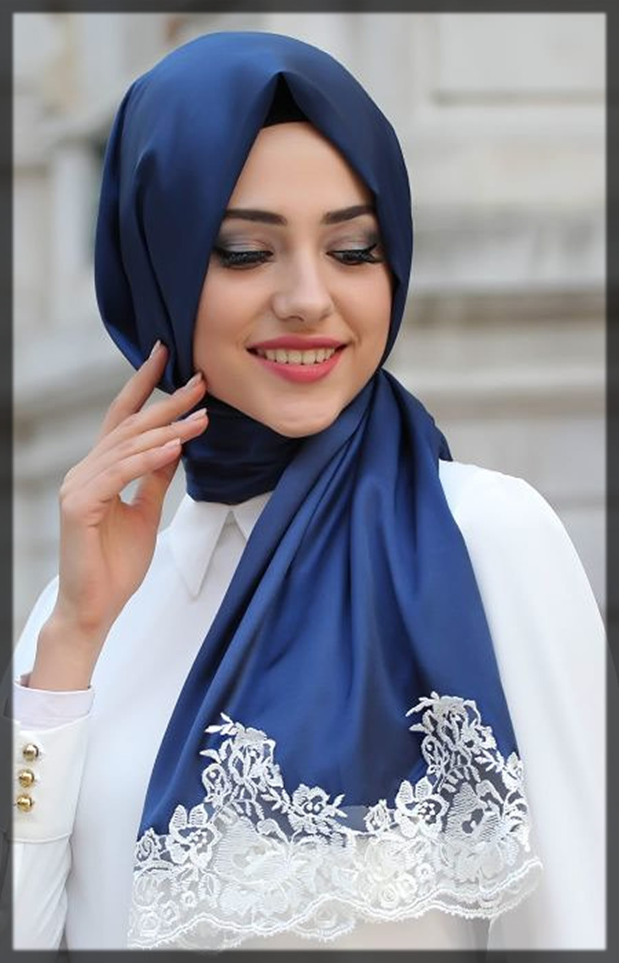blue summer hijab style