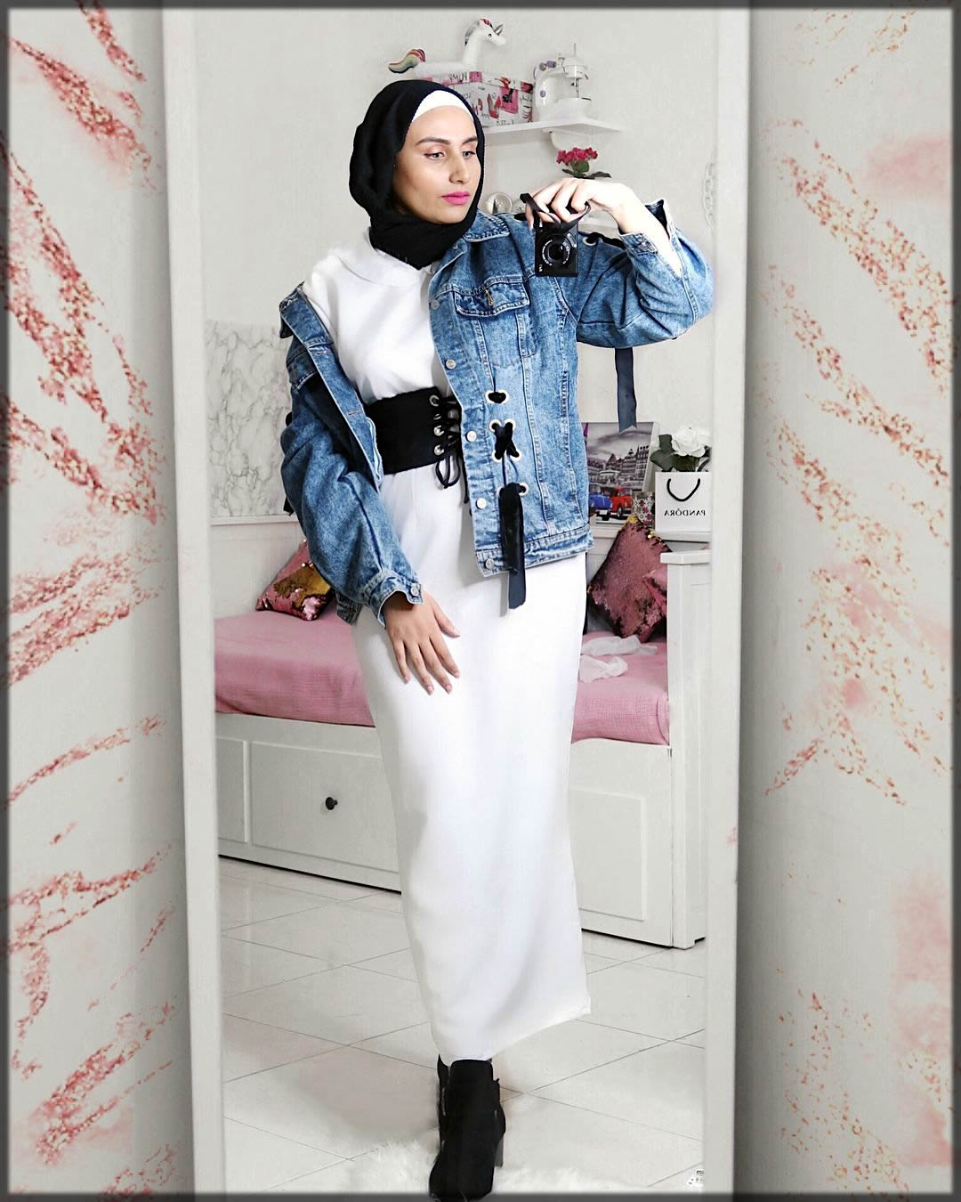 hijab with belt