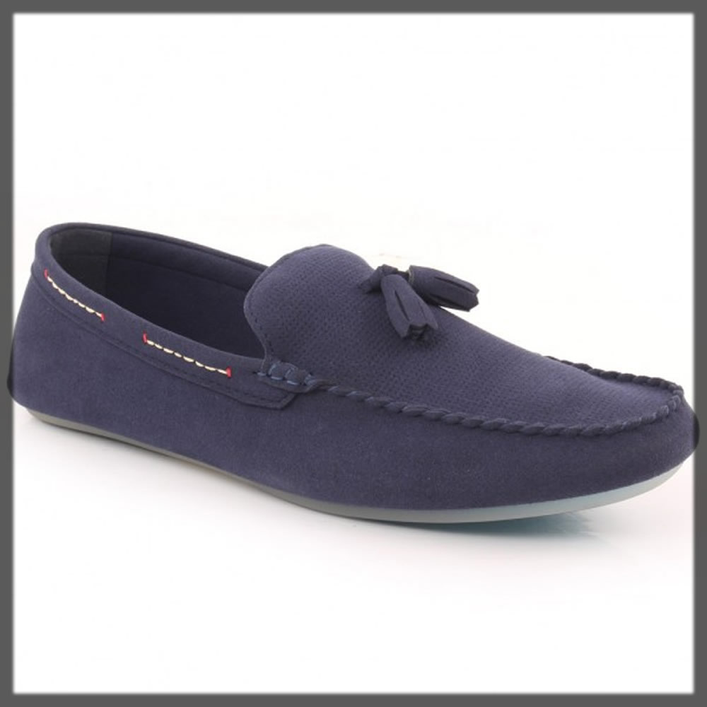 navy blue loafers for men