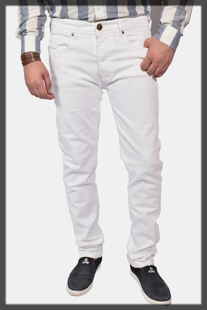 white cotton pant