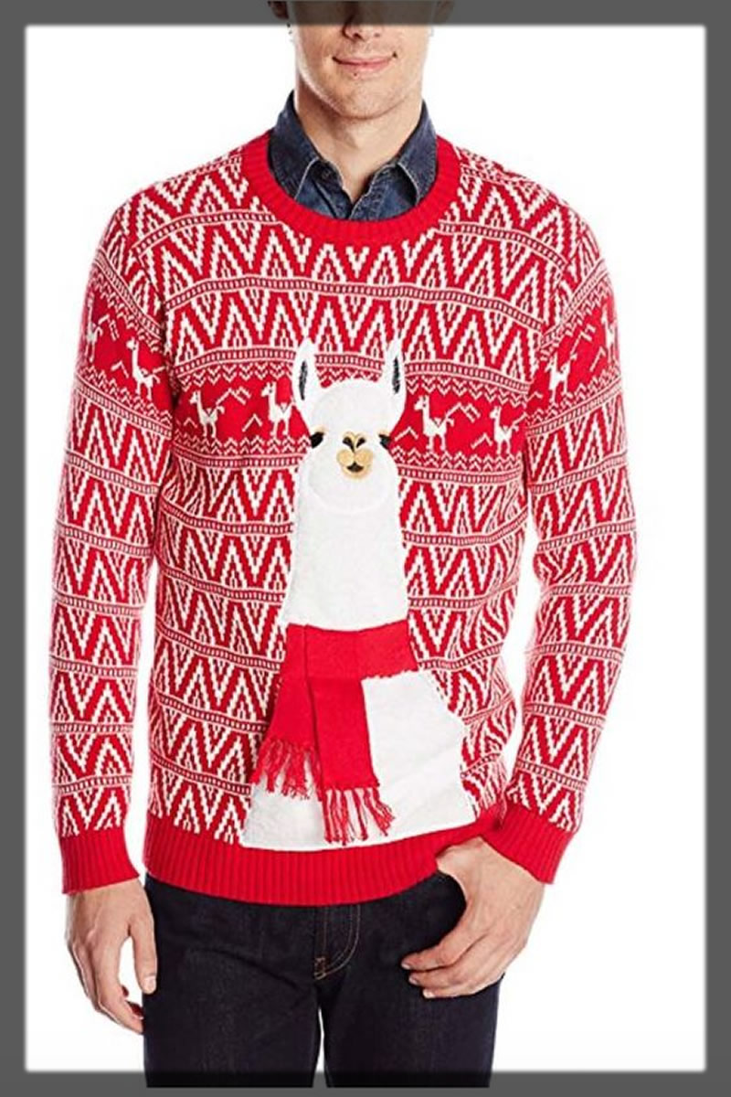 blizard red Christmas sweater