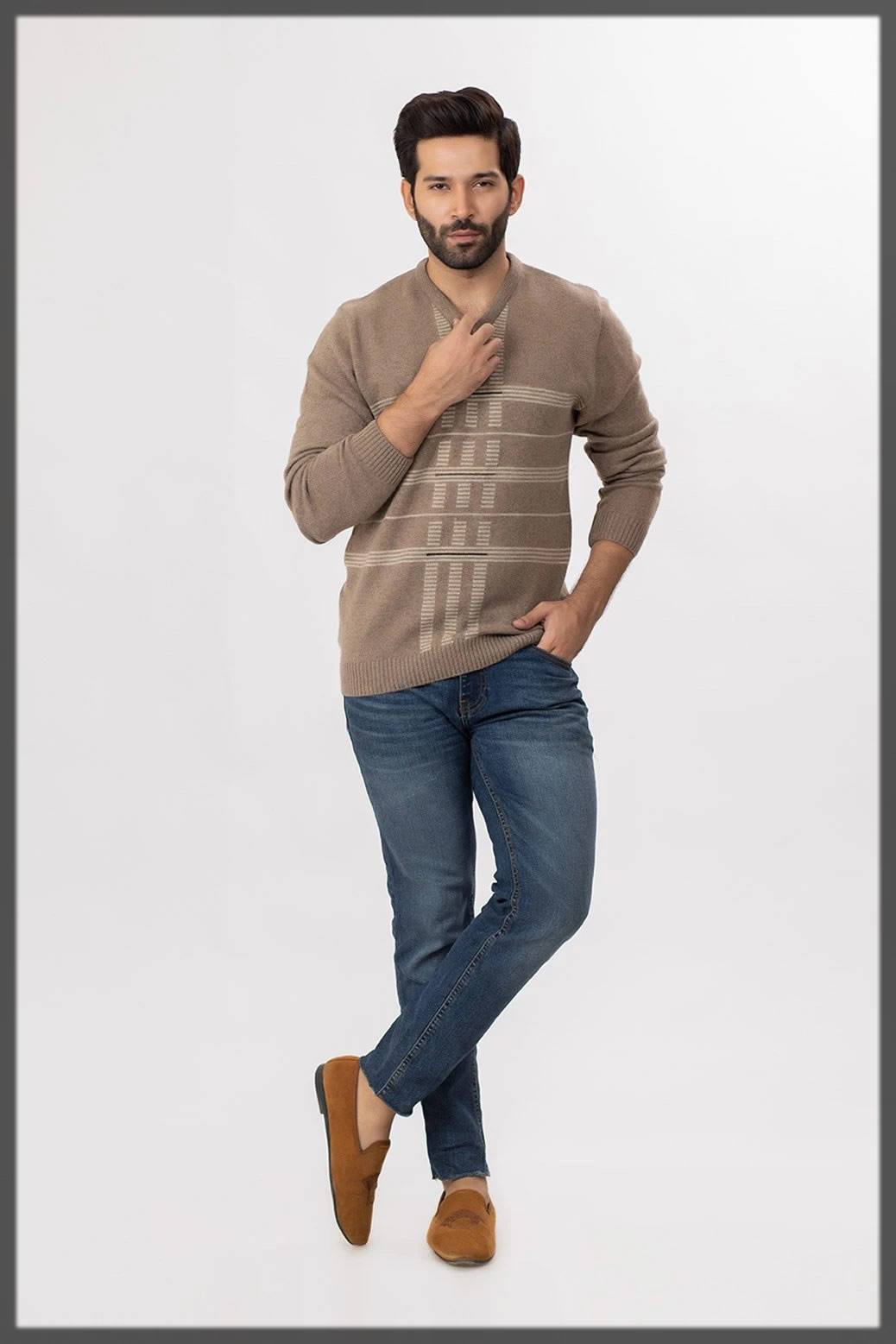 classy walnut sweater