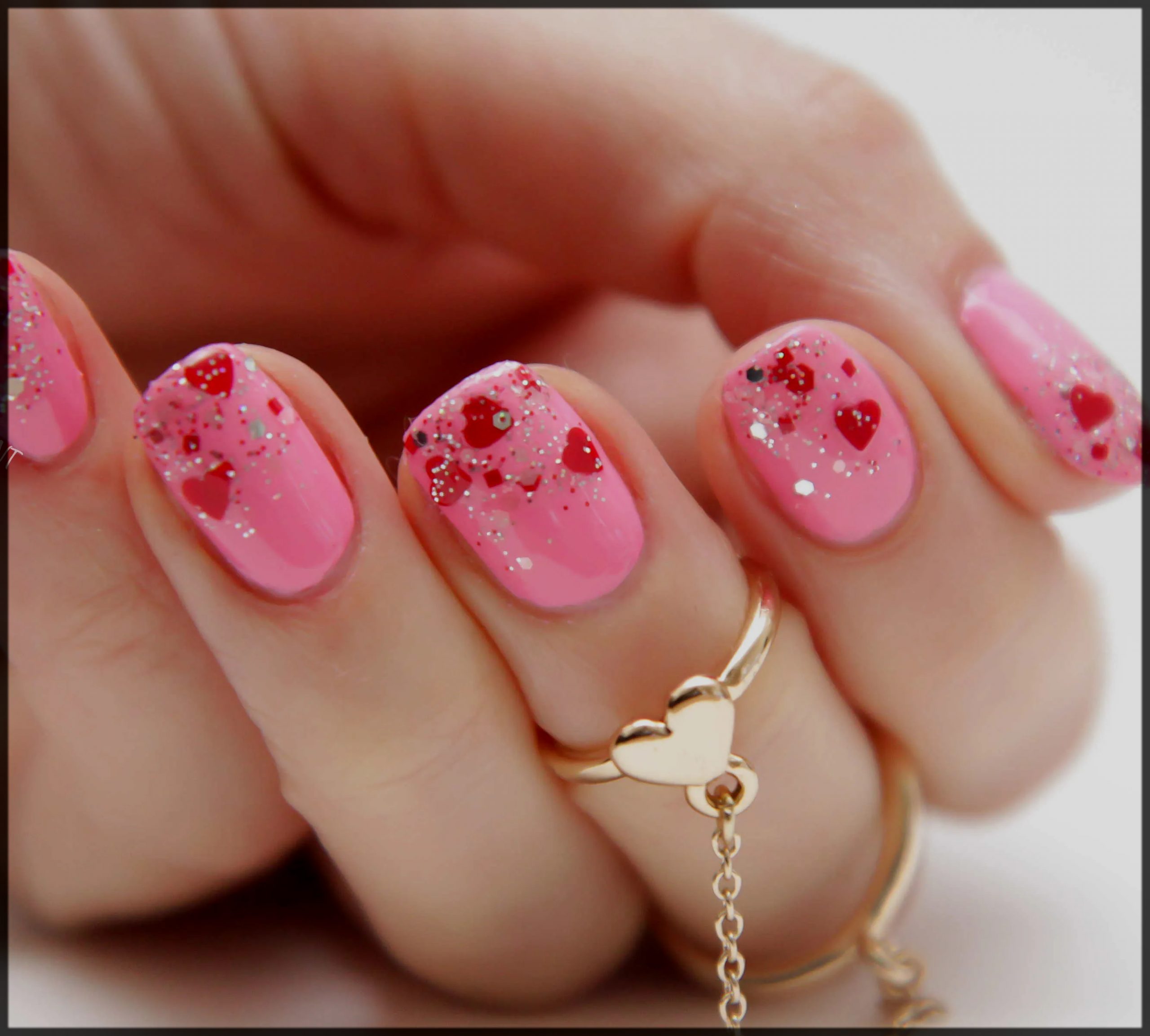 Pink with Little Hearts