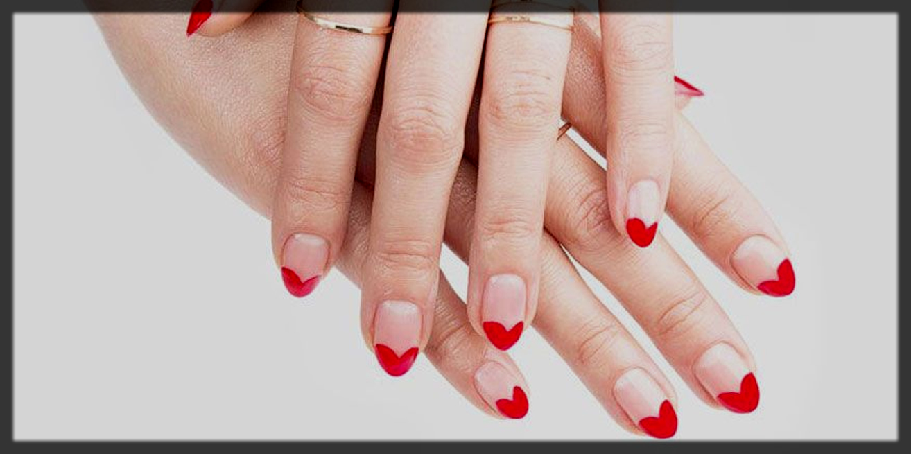 Simple Valentines Day Nail Design