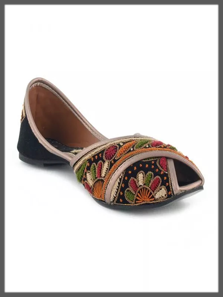 front open Khussa Shoes For Ladies