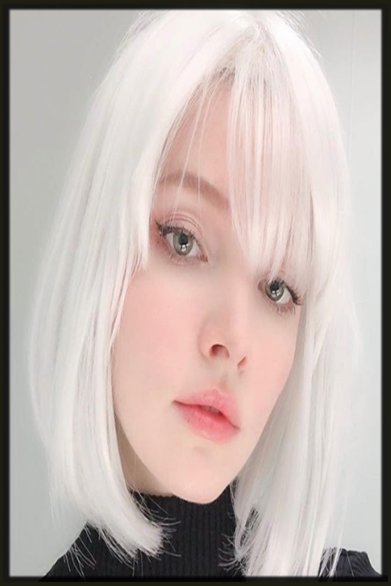 icy white winter hair color