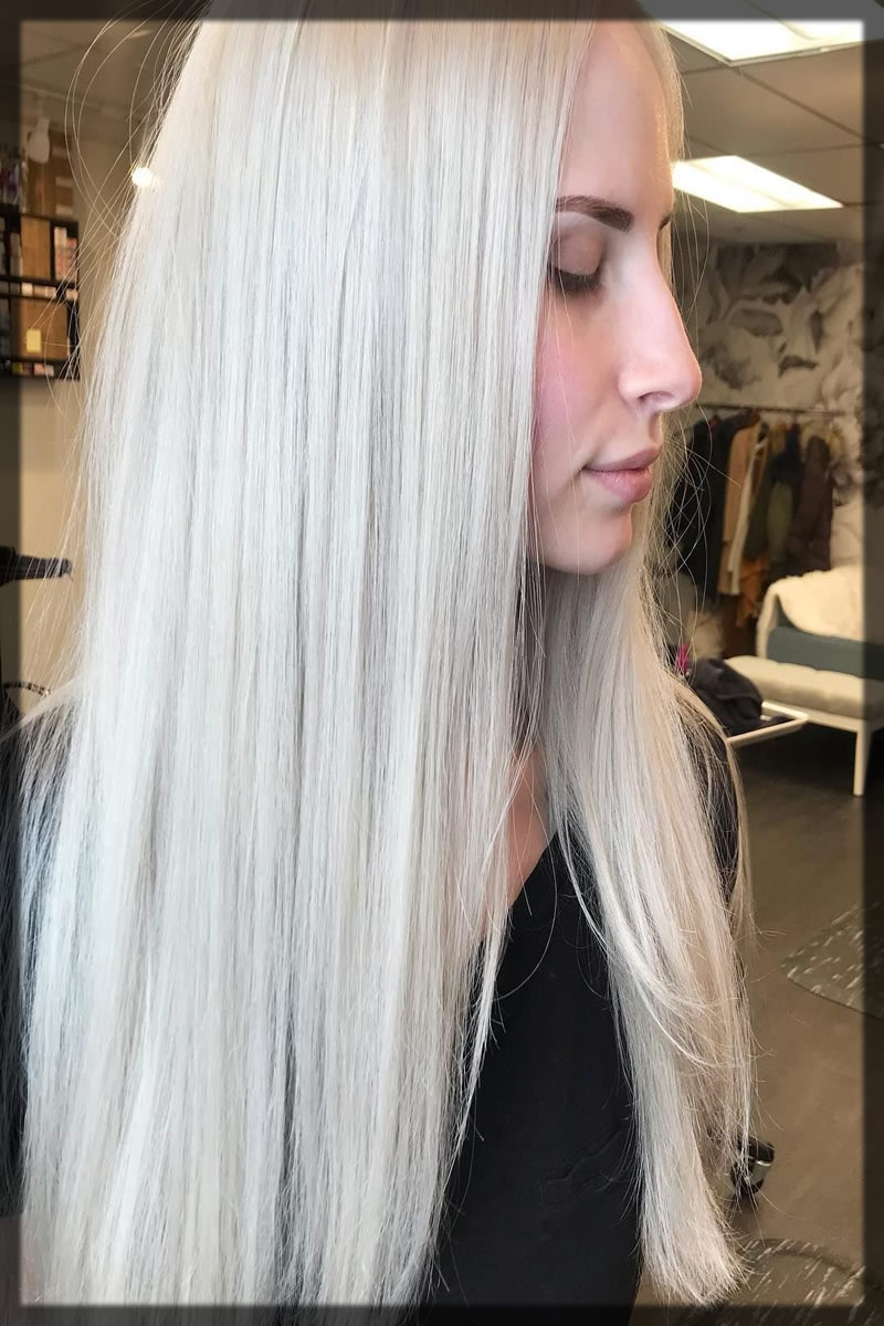 stark white hair color for winter