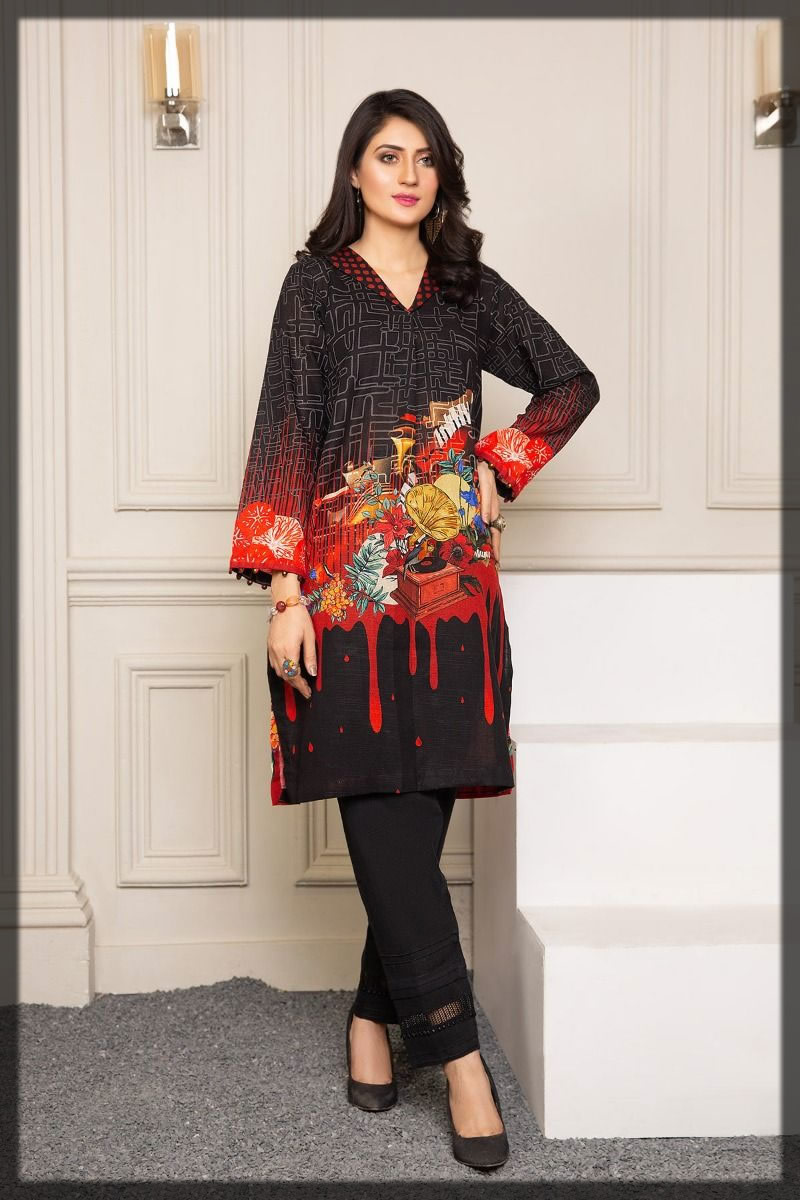 plain khaddar shirt design