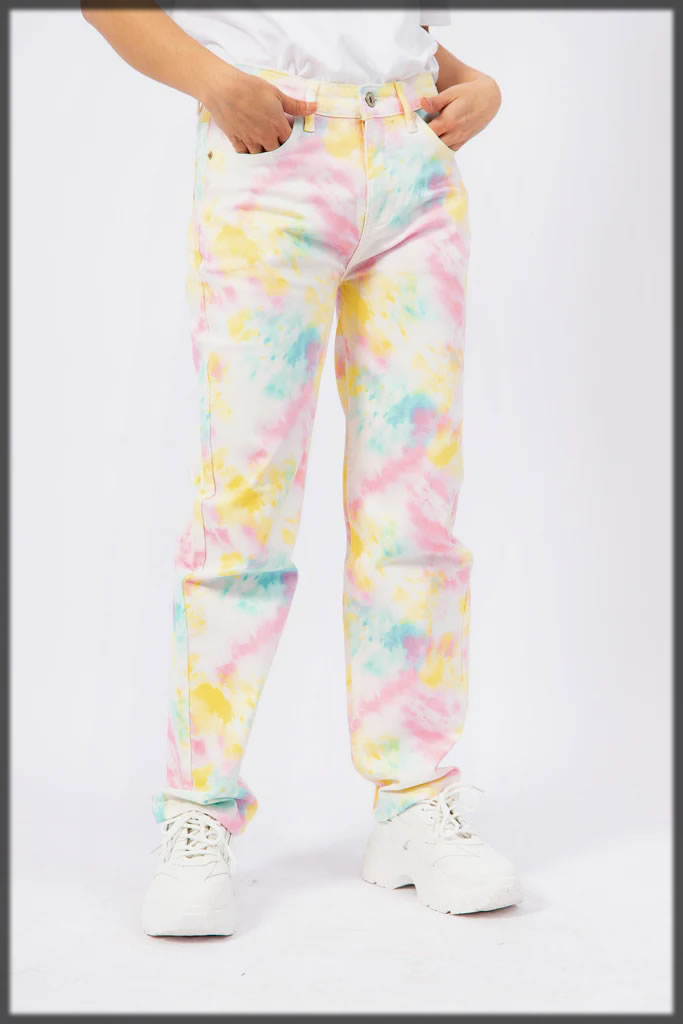 Tie & Dye Twill Pants for Young Girls