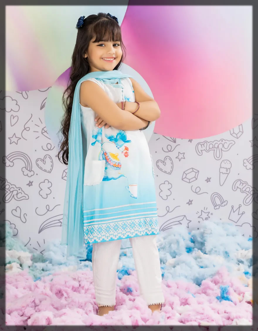 enchanting blue and white kids suit