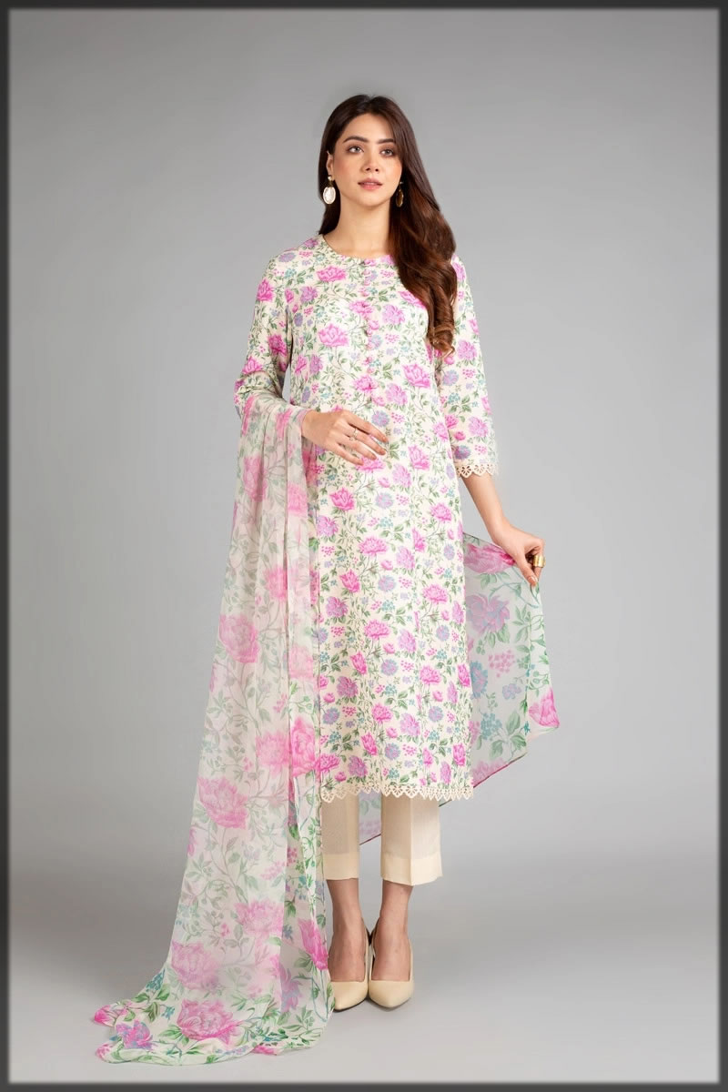 summer printed lawn suit