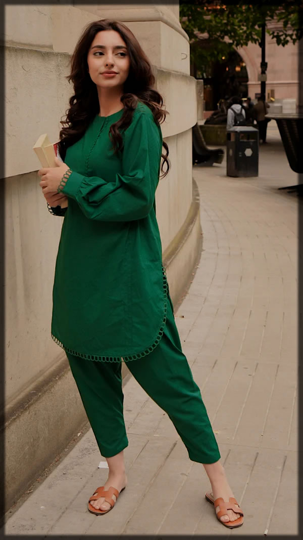 2pc green summer suit