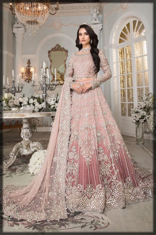 lovely pink bridal dress