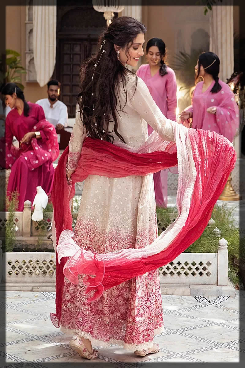 Muhshq eid ombre pink dress