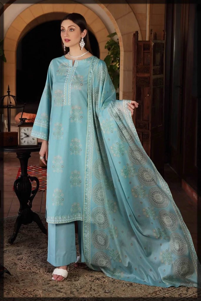 nishat linen blue dress