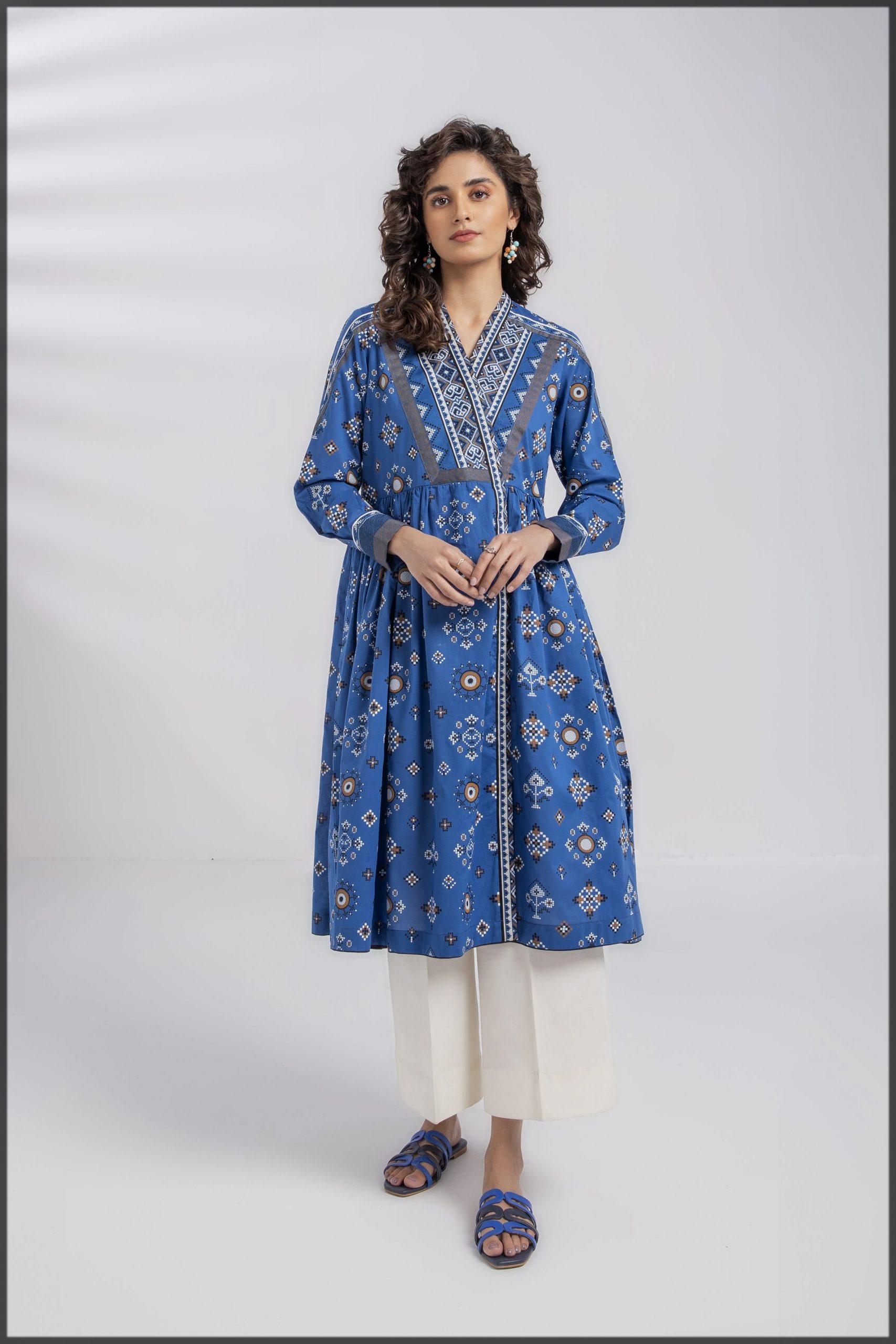 royal blue summer lawn frock