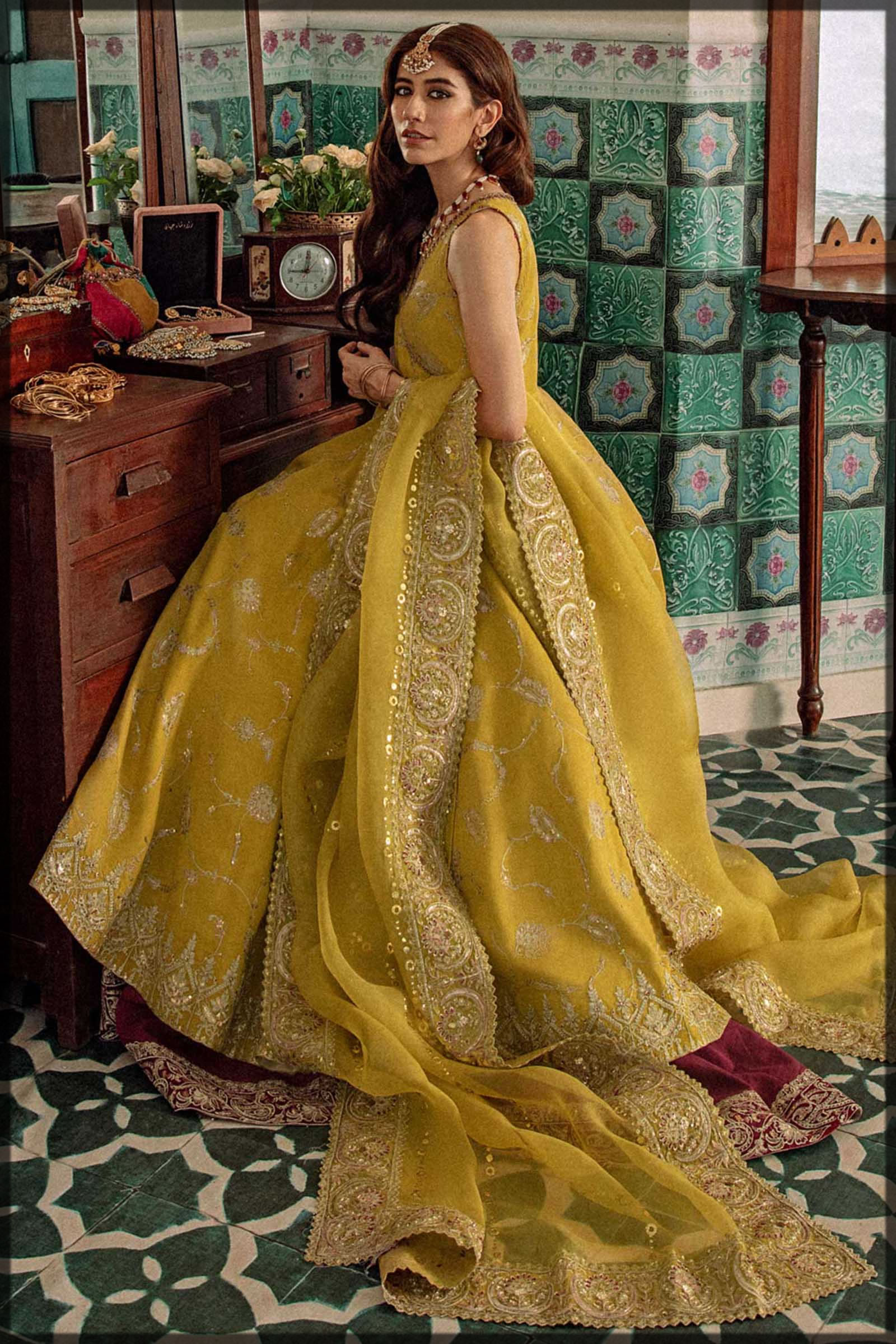 yellow raw silk formal dress