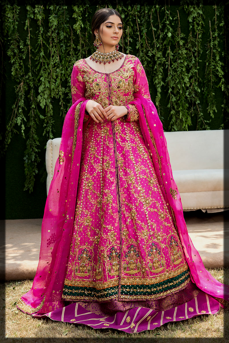 stunning cotton net summer mehndi dress for brides