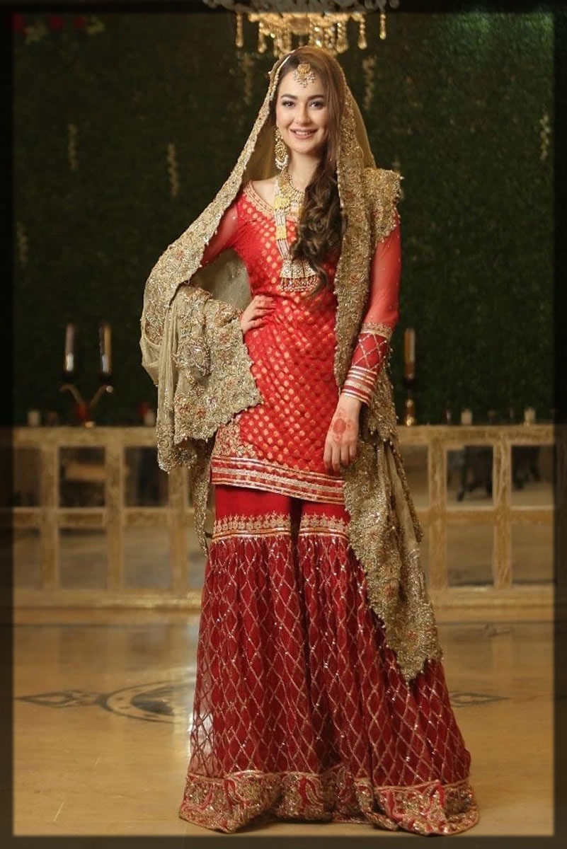 Hania Amir in Re Bridal Outfit