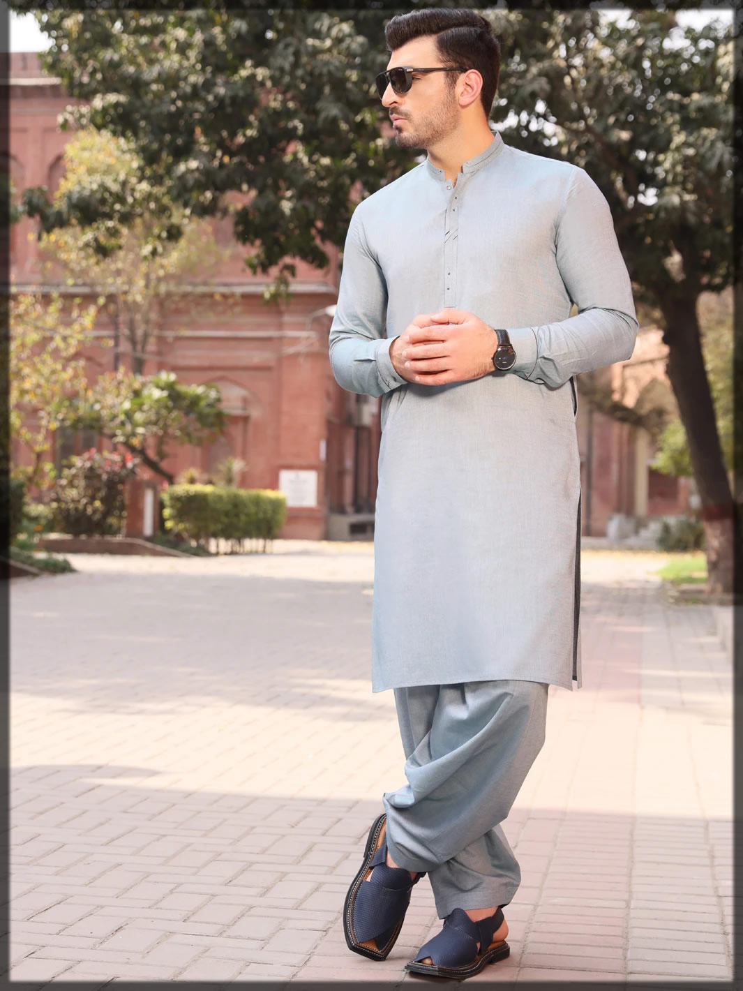 light blue cotton shalwar kameez
