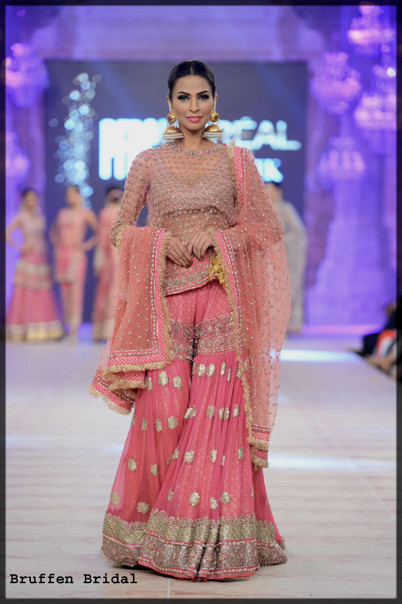 lovely pink bridal outfit for women