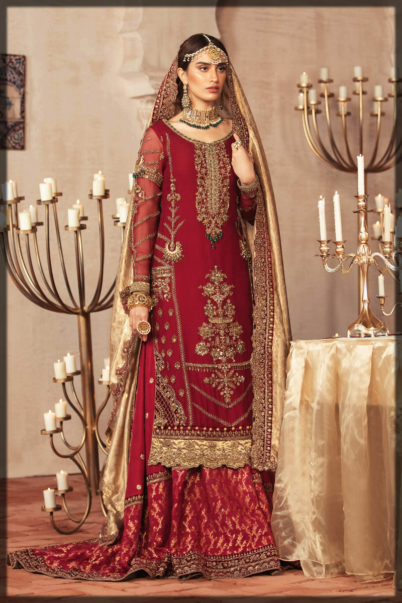red bridal barat dress