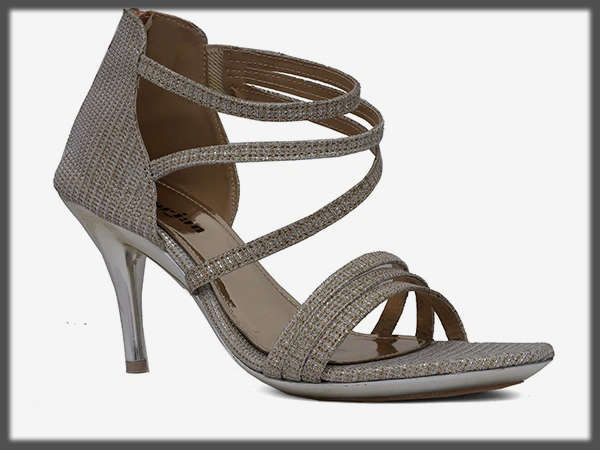 Stiletto Glittery Straps heel shoes