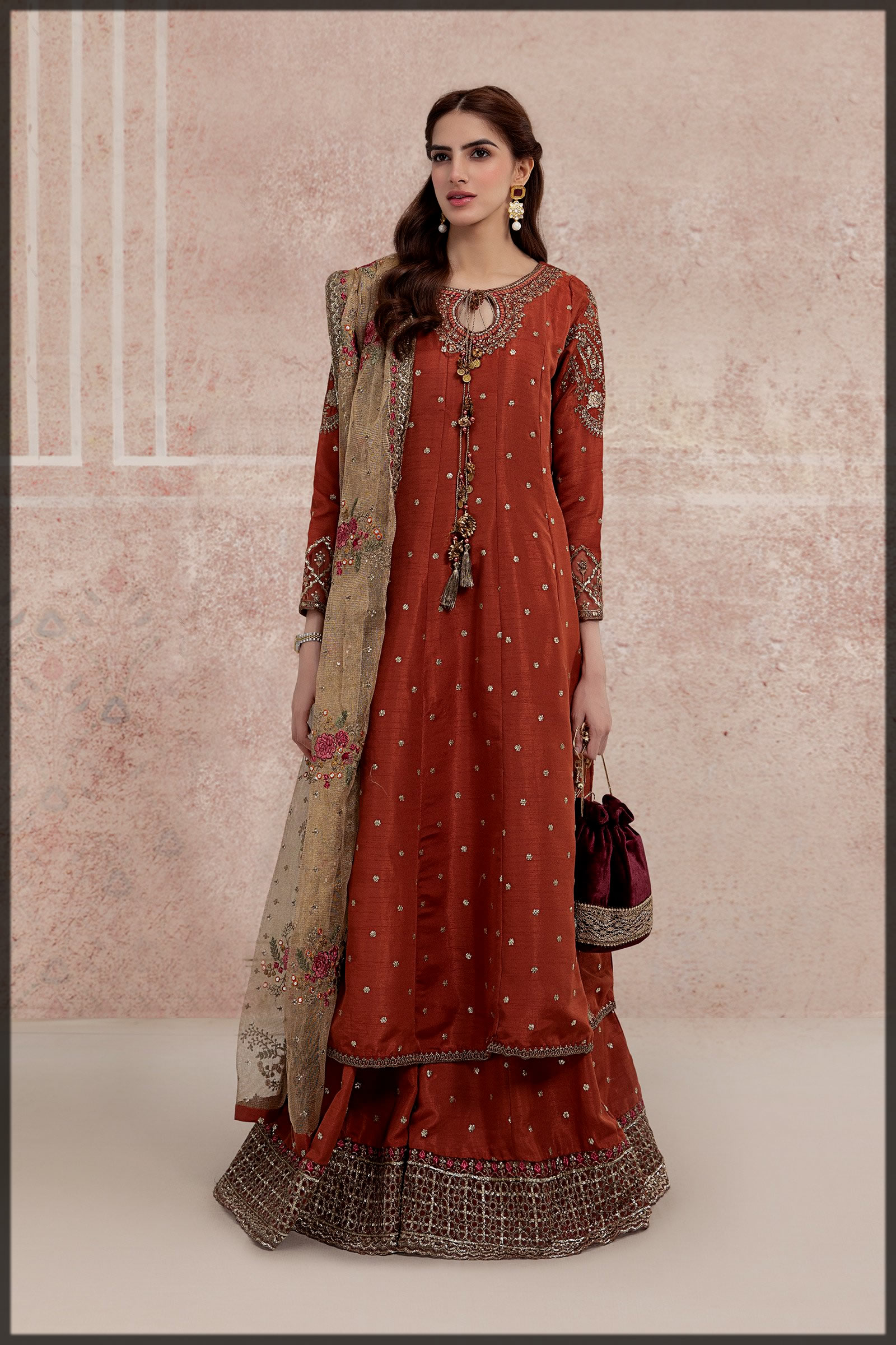 long frock with sharara for women